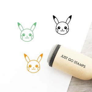 Rubberstempel Pikachu: Φ16 mm/20 mm/25 mm-stempel - Pokemon-stempel - schattige stempel