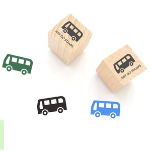 Bus Rubber Stamp - Φ20/30/40mm Mini Stamp - Transportation rubber stamps