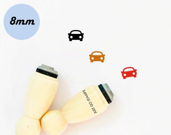 Mini Car Rubber Stamp - Travel Planner Stamp (Φ8mm)