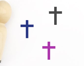 Christian Cross Rubber Stamp - Φ16mm/20mm/25mm Rubber Stamp - Church Stamp - Bible Stamp