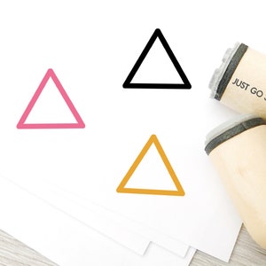 Triangle Rubber Stamp - Φ16mm/20mm/25mm Rubber Stamp - Geometry Rubber Stamp - Shape Mini Stamp - Planner Stamp