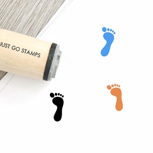 Rubberstempel pootafdruk - 16 mm/20 mm/25 mm rubberen stempel - babyvoetstempel