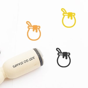 Honing rubber stempel - Φ16mm/20mm/25mm Rubber Stamp - Honingbij Stempel - Bijenstempel - Honingraat Stempel