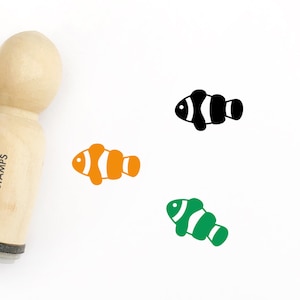 Fish Rubber Stamps - Φ16mm/20mm/25mm Rubber Stamp - Fish Stamp - Ocean Animal Stamp - Aquarium Stamp