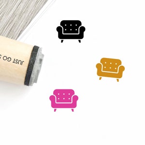 Sofa Rubber Stamp - Φ16mm/20mm/25mm Rubber Stamp - Bullet Journal Stamp - Home Stamp - Furniture Stamp