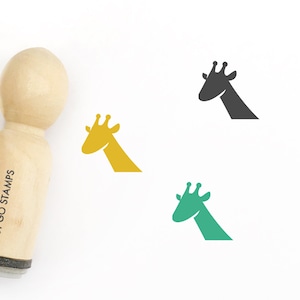 Carimbo de borracha de girafa - Carimbo de borracha Φ16mm/20mm/25mm - Carimbo de animal - Carimbo de zoológico