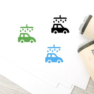 Car Wash Rubber Stamp - Φ16mm/20mm/25mm Rubber Stamp - Car Cleaning Stamp