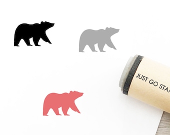 Polo Bear Rubber Stamp - Φ16mm/20mm/25mm Rubber Stamp - Bear Stamp - Polo Bear Stamp
