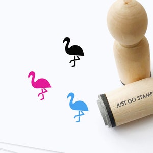 Tampon en caoutchouc Flamingo - Φ16mm/20mm/25mm Tampon en caoutchouc - Timbre animal