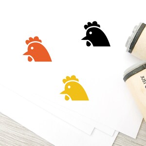 Timbre de poulet -Φ16mm/20mm/25mm Tampon en caoutchouc - Tampon d’options de repas - Menu fête de mariage Animaux d’alimentation - Timbre planificateur