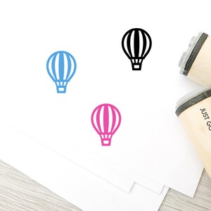 Hot Air Balloon Rubber Stamp - Φ16mm/20mm/25mm Rubber Stamp - Travel Stamp