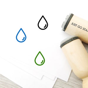 Timbro di gomma goccia d'acqua - : 20mm/25mm Timbro di gomma - Timbro di salute - Timbro di irrigazione