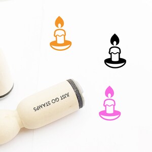 Kerze-Stempel - 16mm/20mm/25mm Stempel - Kerzenhalter Stempel - Kerze Licht Stempel - Bullet Journal Stempel