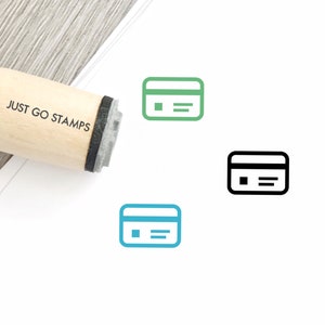Credit Card Rubber Stamp - Φ16mm/20mm/25mm Rubber Stamp - Bank Card Stamp