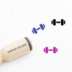 Timbre en caoutchouc haltère - Φ16mm/20mm/25mm Tampon en caoutchouc - Timbre fitness