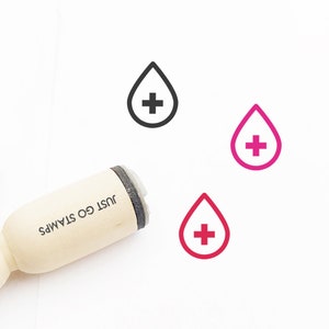 Timbro in gomma per donazione del sangue - Timbro in gomma Φ16mm/20 mm/25 mm - Timbro per donazione del sangue - Timbro per pianificatore