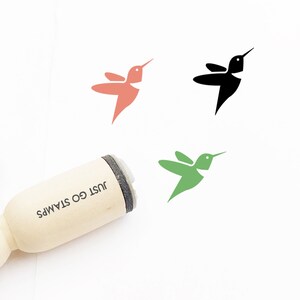 Tampon en caoutchouc Colibri - Tampon en caoutchouc Φ16mm / 20mm / 25mm - Timbre animal - Tampon oiseau