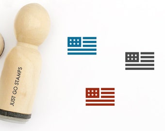 Sello de goma de bandera de América - Sello de goma de 16 mm / 20 mm / 25 mm - Sello de bandera de EE.UU.