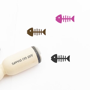 Fishbone-Stempel - 16 mm/20 mm/25 mm Stempel - Fisch-Stempel - Mahlzeit Wahl Stempel