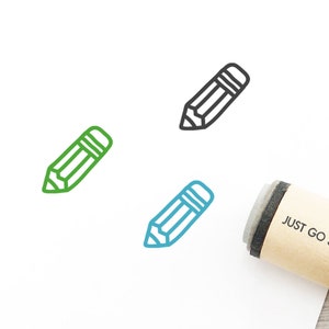 Bleistift Stempel - Φ16mm/20mm/25mm Stempel - Schule Bleistift Stempel - Zeichnung Stempel - Feder Stempel