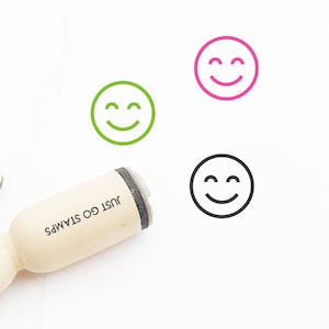 Emoji Rubber Stamp - Φ16mm/20mm/25mm Tampon en caoutchouc - Timbre visage sourire - Timbre émotion