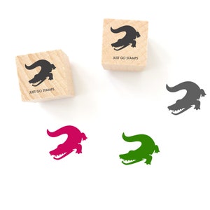 Krokodilrubberstempel - Φ20/30/40 mm ministempel - dierenstempels - bosrubberstempel