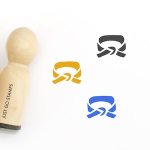 Ninja Belts Rubber Stamp - Φ16mm/20mm/25mm Rubber Stamp - Ninja Stamp - karaté Stamp - Sport Stamp