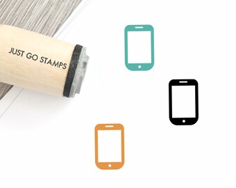 Sello de goma para celular - Mini sello de madera (Φ16 mm)