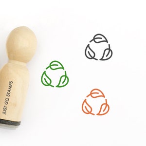 Recycling-Stempel - 16mm/20mm/25mm Stempel - biologisch abbaubar Mini Stempel - Umwelt Stempel - Müll Stempel