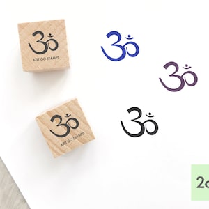 Yoga Rubber Stamp - Φ20/30/40mm Mini Stamp - Yoga, OM, Meditation, Sanskrit Stamp - Sound of the Universe