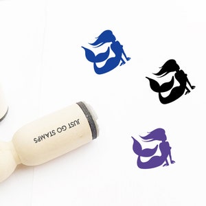 Mermaid Rubber Stamp - Φ16mm/20mm/25mm Rubber Stamp - Fairy Tale Stamp - Meisjes Stempel
