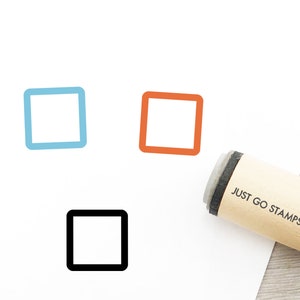 Vierkante rubberen stempel - Φ16mm/20mm/25mm rubberstempel - Geometrie Rubber Stempel - Shape Mini Stamp - Planner Stempel
