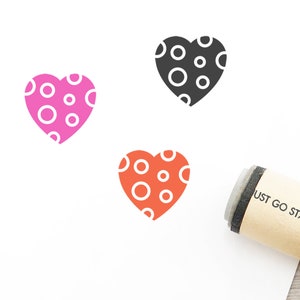 Sello de goma para el corazón - Sello de goma de 16 mm / 20 mm / 25 mm - formas de amor Sello