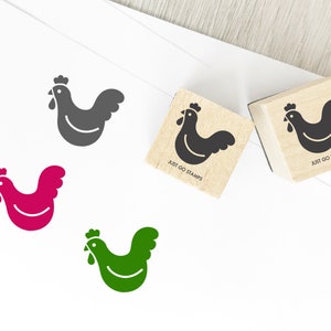 Timbre en caoutchouc de poulet - Φ20/30/40mm Mini Stamp - Options de repas Timbre - Fête de mariage Menu Aliments Animaux - Planner Stamp