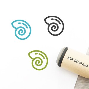 Schelp rubberstempel - Φ16mm/20mm/25mm rubberstempel - Dierenstempel