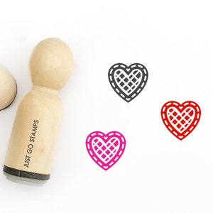 Sello de goma para el corazón - Sello de goma de 16 mm / 20 mm / 25 mm - formas de amor Sello
