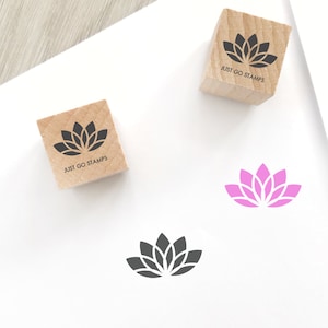 Lotus Rubber Stamp - Φ20/30/40mm Mini Stamp - Lotus, Yoga, OM, Meditation Stamp - Sound of the Universe