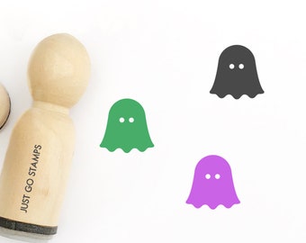 Ghost Rubber Stamp - Φ16mm/20mm/25mm Rubber Stamp - Halloween Stamp