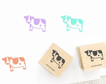 Cow Rubber Stamp - Φ20/30/40mm Mini Stamp -  Meal Options Stamp - Wedding Party Menu Food Animals - Beef Stamp