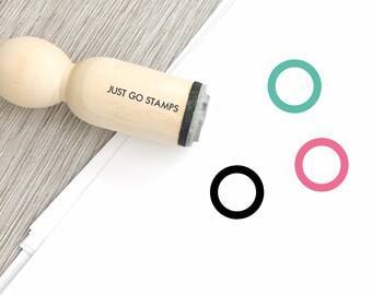 Round Rubber Stamp Etsy