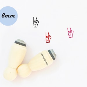 Ballet Rubber Stempel - Φ8mm Mini Stempel - Ballet Dans Stempel