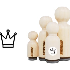 Crown Rubber Stamp - Tampon en caoutchouc gravé au laser pour l’artisanat, l’estampage, les planificateurs - King Stamp