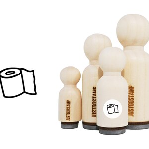 Toilettenpapier Stempel - Lasergraviertes Stempelgummi zum Basteln, Stempeln, Planer