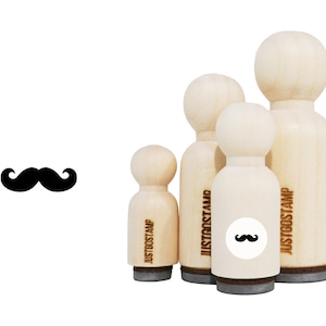 Moustache Stempel - Lasergraviertes Stempelgummi zum Basteln, Stempeln, Planer