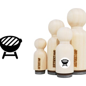 Barbecue Rubber Stamp - Laser Engraved Rubber Stamp for Crafting, Stamping, Planners