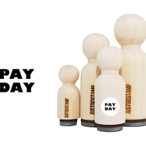 Pay Day Rubber Stamp - Tampon en caoutchouc gravé au laser pour l’artisanat, l’estampage, les planificateurs