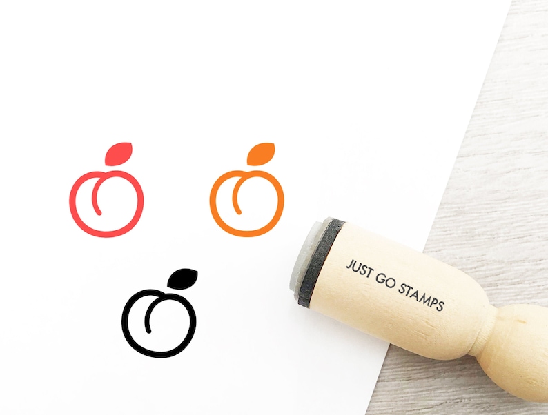 Peach Rubber Stamp Φ16mm/20mm/25mm Rubber Stamp Fruit Etsy