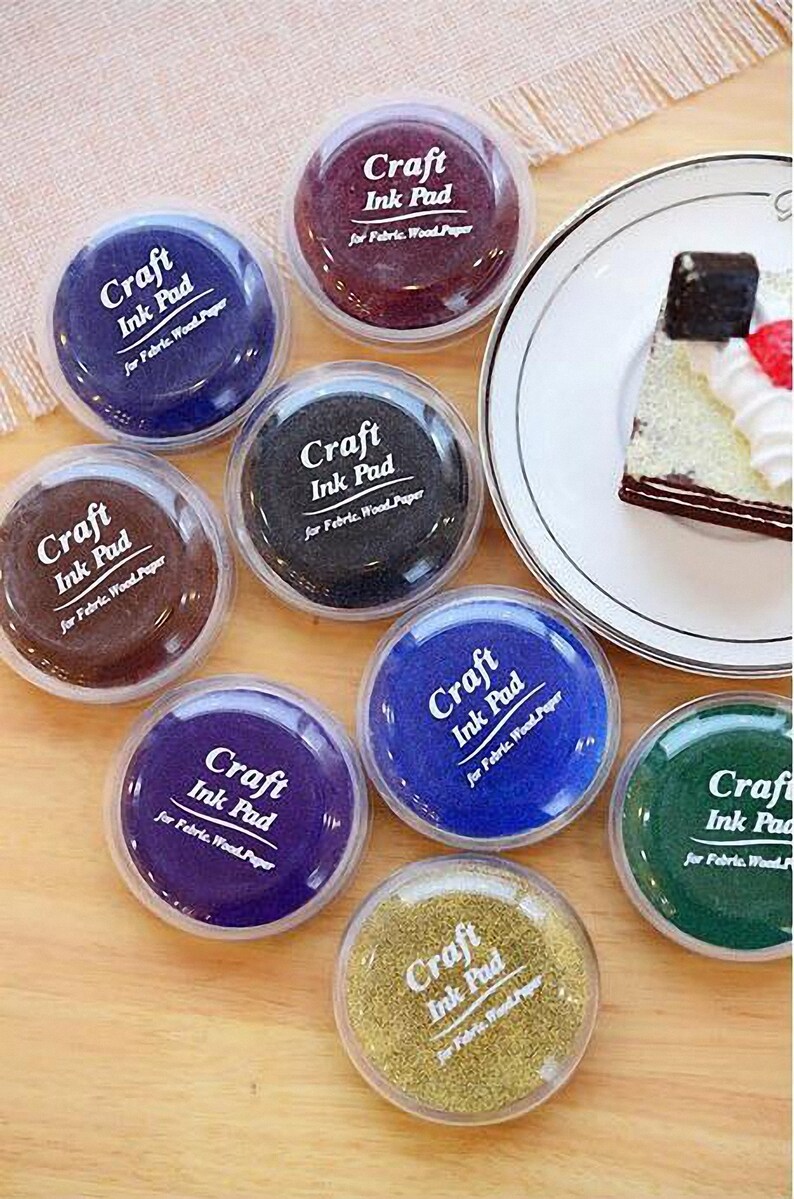 Craft ink pad Stamps ink pad Circle Multipurpose ink pad Colorful ink pad Fingerprint ink pad