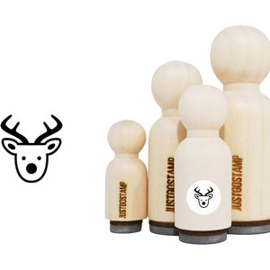 Elk Moose Rubber Stamp - Laser gegraveerde rubberen stempel voor crafting, stempelen, planners - Kerstmis