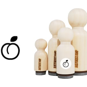 Peach Rubber Stamp - Timbro in gomma inciso al laser per la lavorazione, la stampa, le agende - Timbro frutta